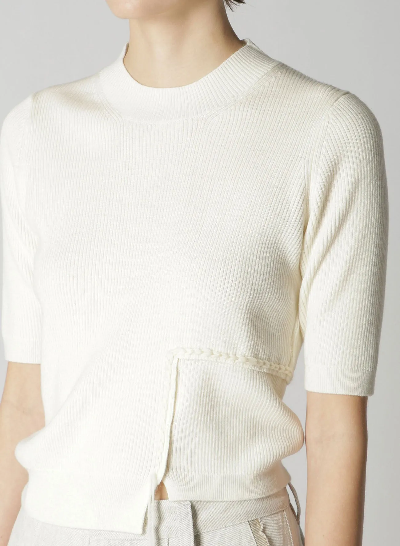 DAMAGED RIBBED T-SHIRT sold by Yohji Yamamoto product image thumbnail 5