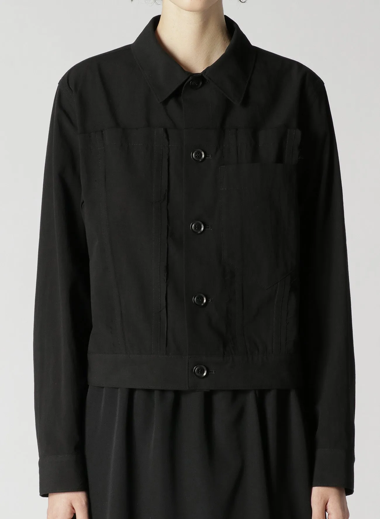 ORGANIC DENIM/LINEN JACKET sold by Yohji Yamamoto product image thumbnail 5