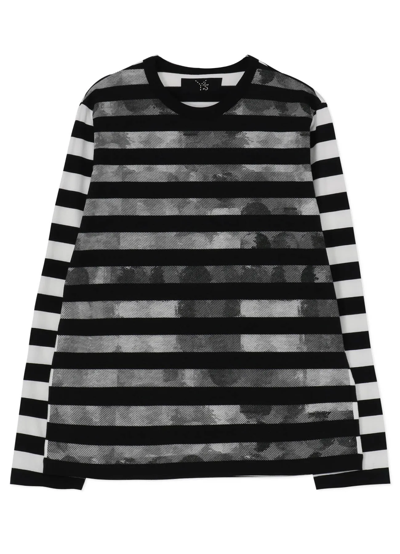 STRIPE WITH POLKA DOT PIGMENT PRINT LONG T sold by Yohji Yamamoto product image thumbnail 2