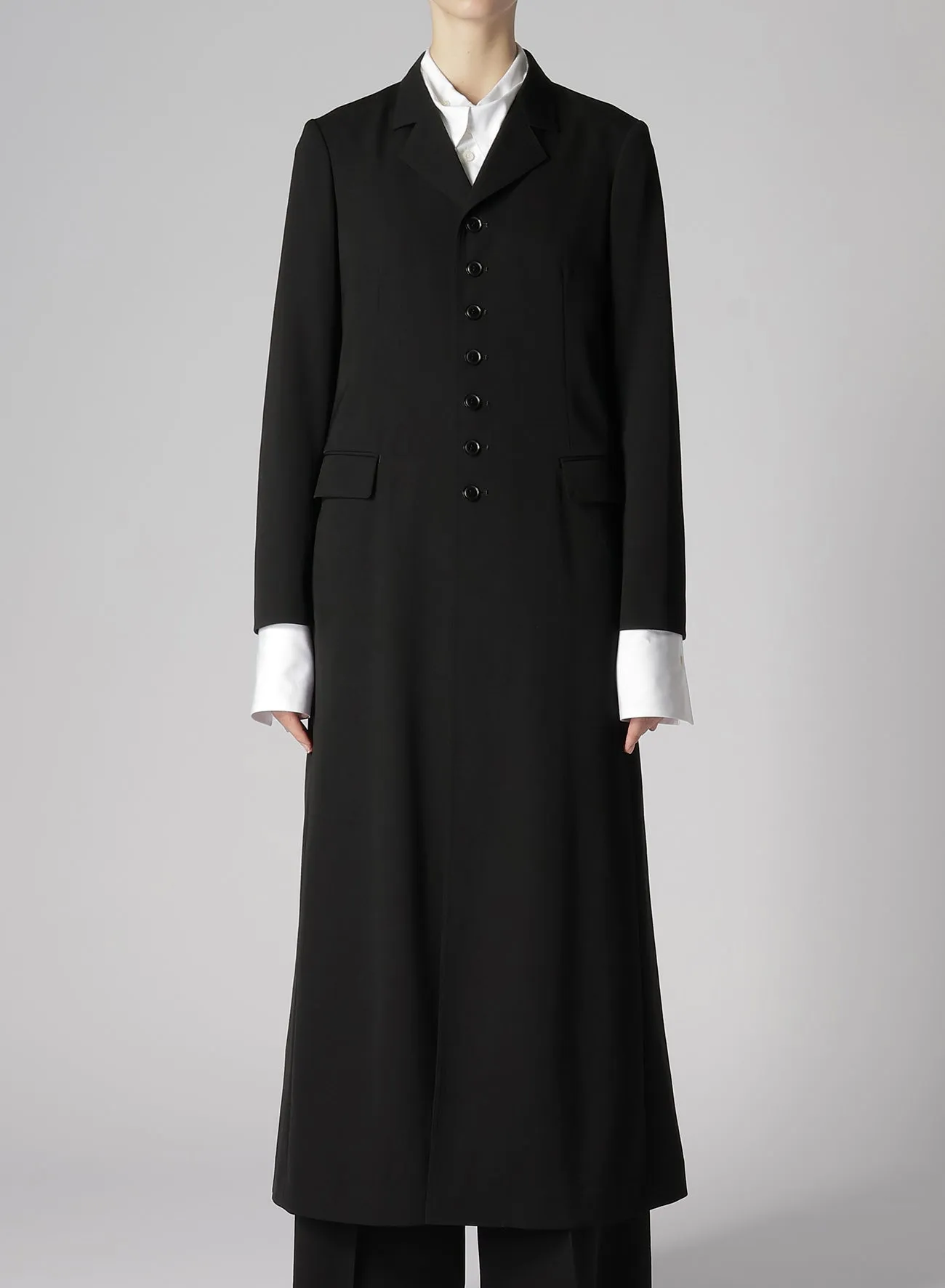 WASHER WOOL GABARDINE LONG JACKET sold by Yohji Yamamoto product image thumbnail 5