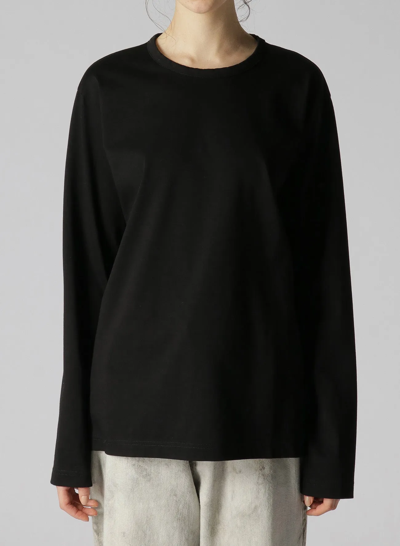 MERCERIZED JERSEY YS STITCH LONG T B sold by Yohji Yamamoto product image thumbnail 4