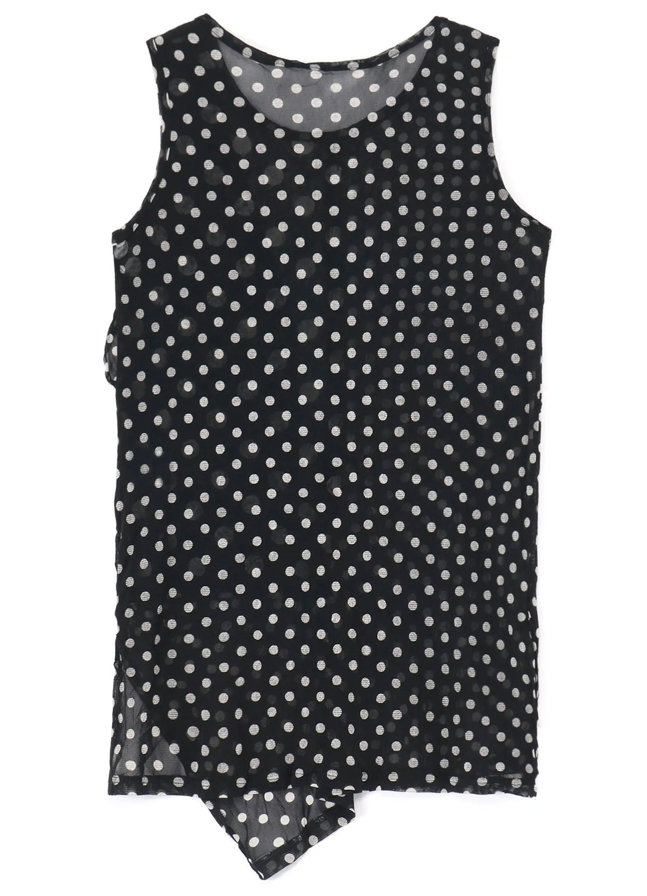 POLYESTER TULLE POLKA DOT SLEEVELESS T sold by Yohji Yamamoto product image thumbnail 3