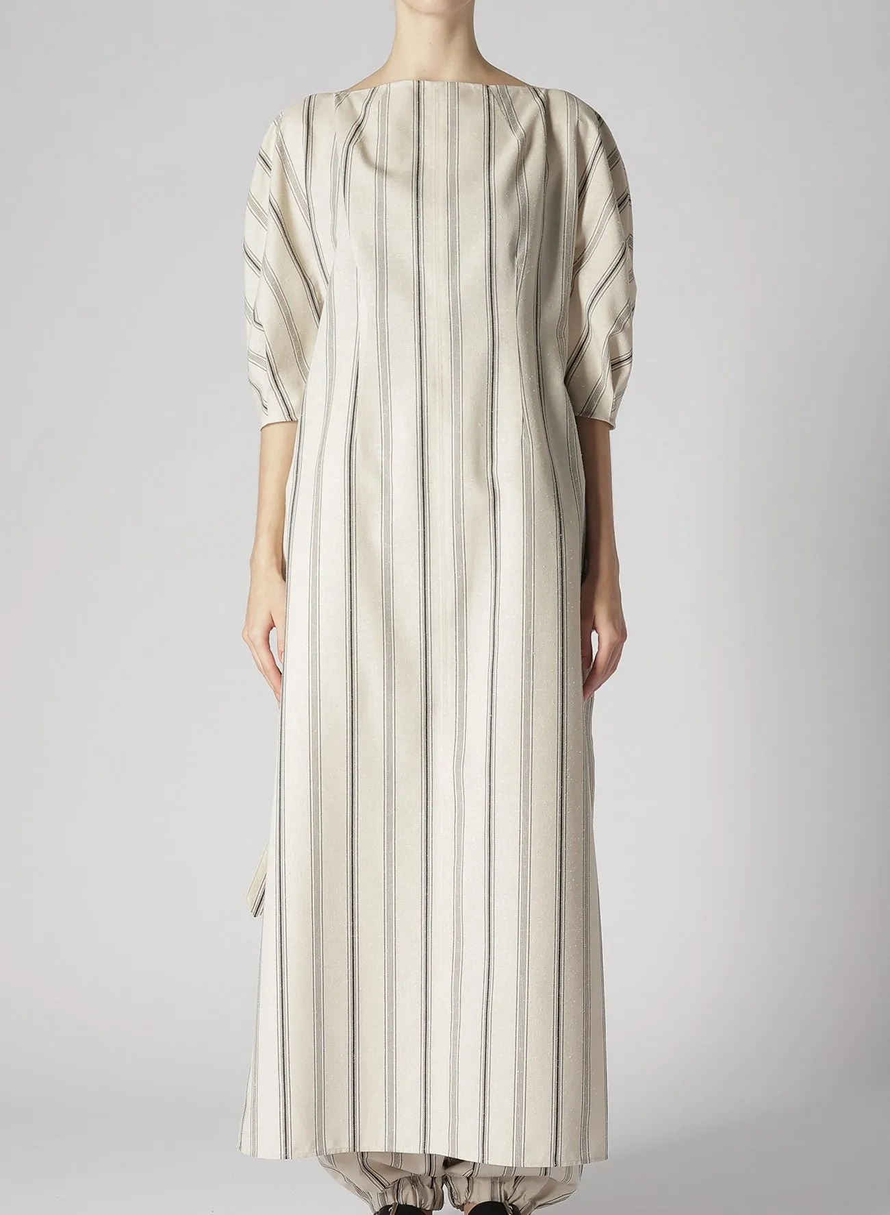 HARD TWISTED STRIPE SLIT DRESS sold by Yohji Yamamoto product image thumbnail 4