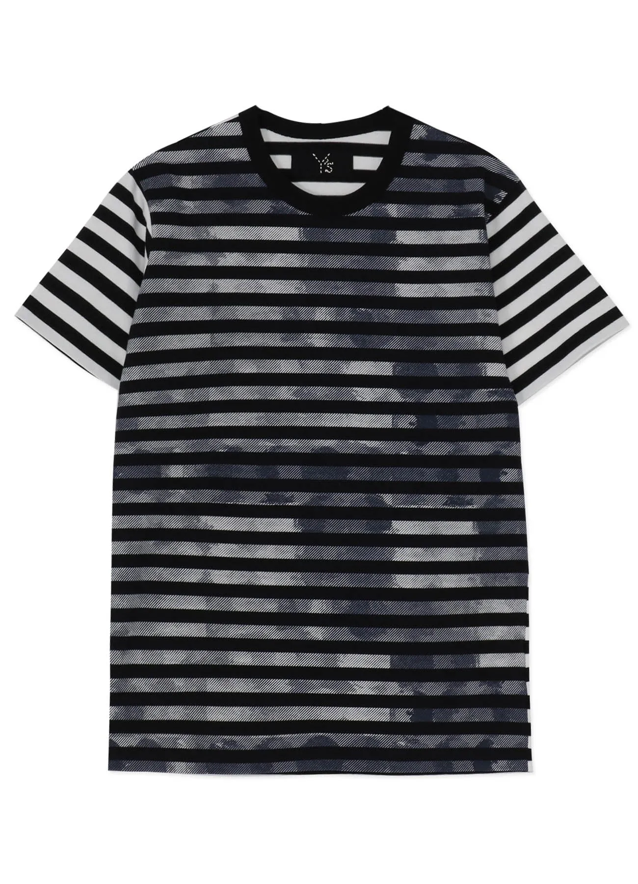 STRIPE WITH POLKA DOT PIGMENT PRINT T sold by Yohji Yamamoto product image thumbnail 2