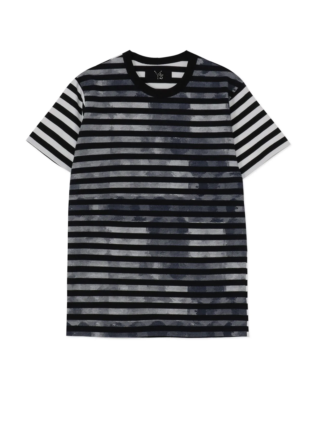 STRIPE WITH POLKA DOT PIGMENT PRINT T sold by Yohji Yamamoto