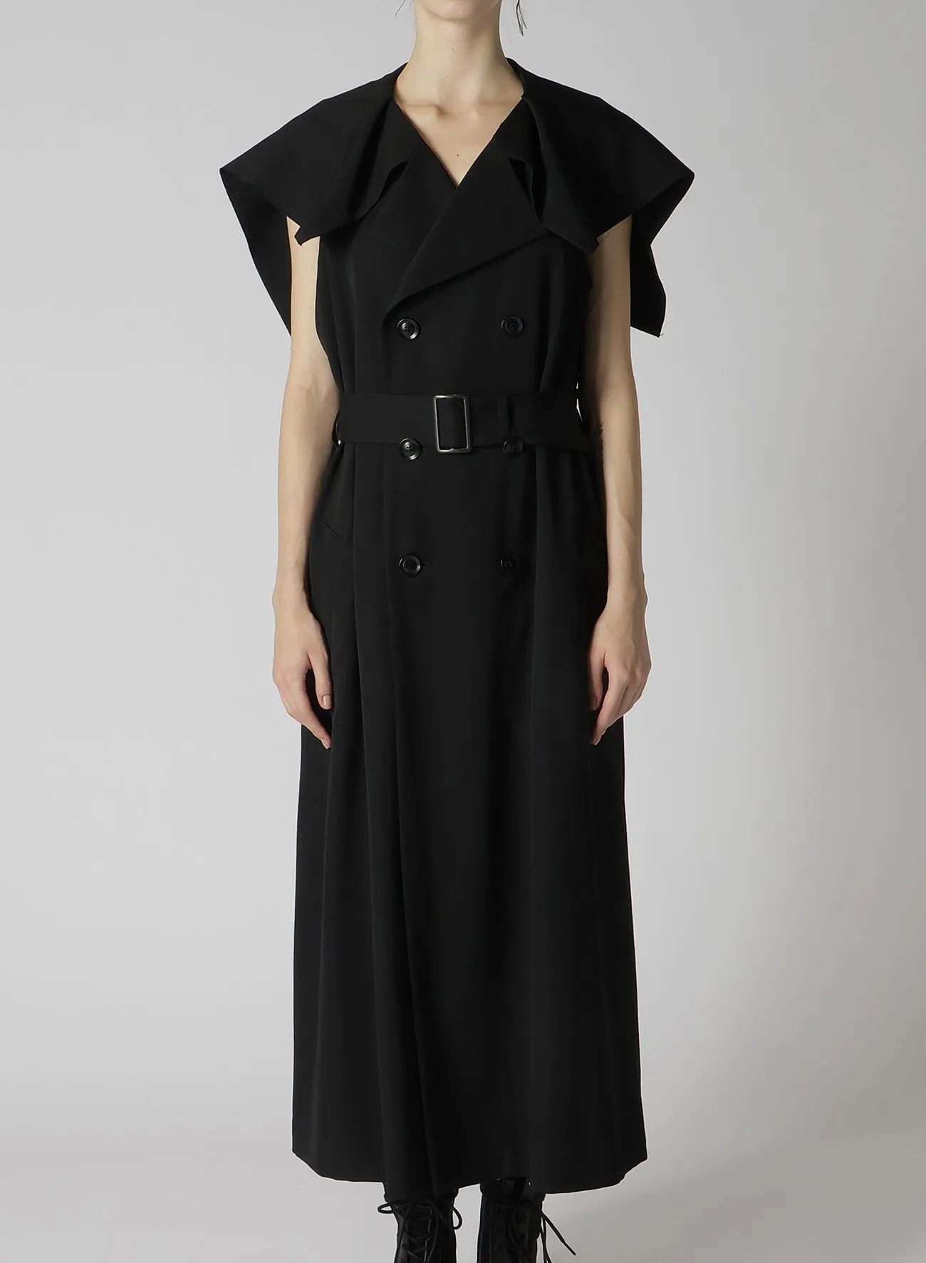 WOOL GABARDINE SAILOR COLLAR COAT sold by Yohji Yamamoto product image thumbnail 5