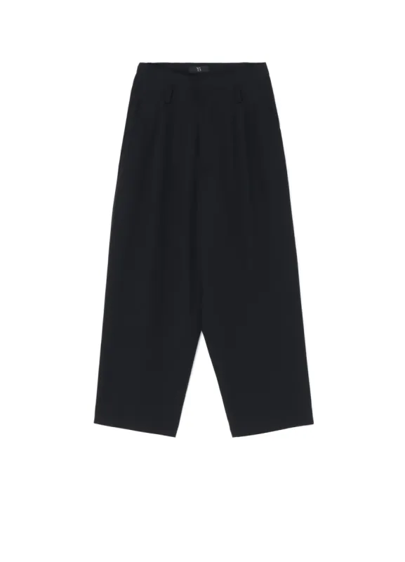WOOL GABARDINE HIGH WAIST BELTED PANTS sold by Yohji Yamamoto
