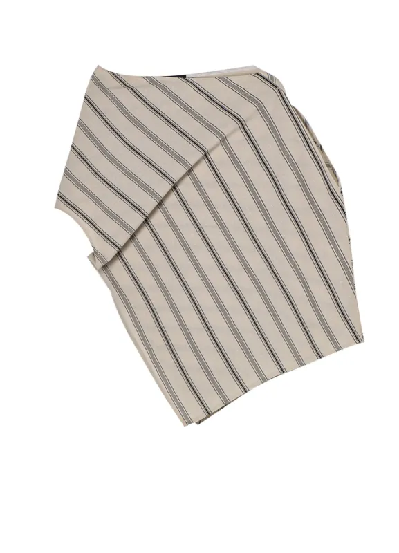 HARD TWISTED STRIPE CONVERTIBLE BLOUSE sold by Yohji Yamamoto