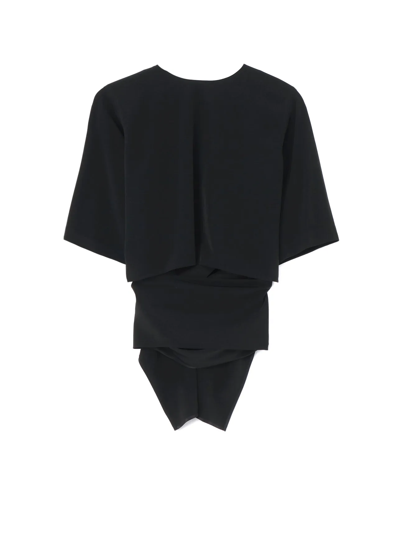 TRIACETATE/POLYESTER WAIST WRAP BLOUSE sold by Yohji Yamamoto