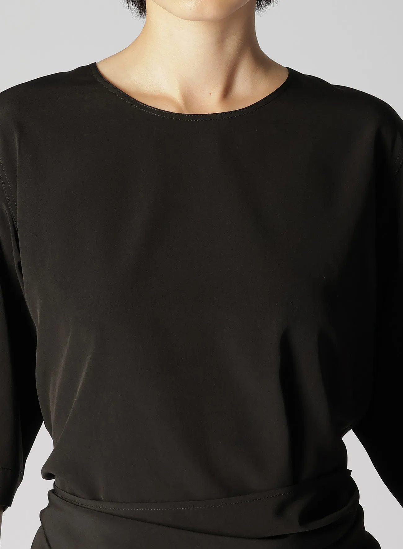 TRIACETATE/POLYESTER WAIST WRAP BLOUSE sold by Yohji Yamamoto product image thumbnail 5