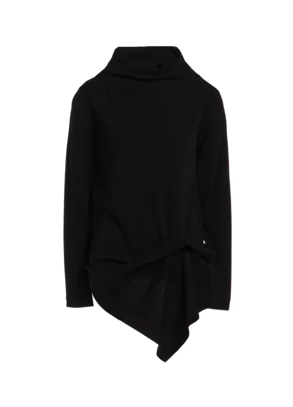 60/-HARD TWIST PONTE SIDE FLARE OFF NECK T sold by Yohji Yamamoto