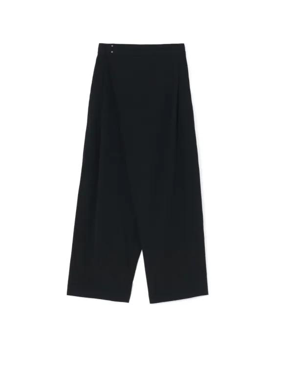 WASHER WOOL GABARDINE TUCKED PANTS sold by Yohji Yamamoto