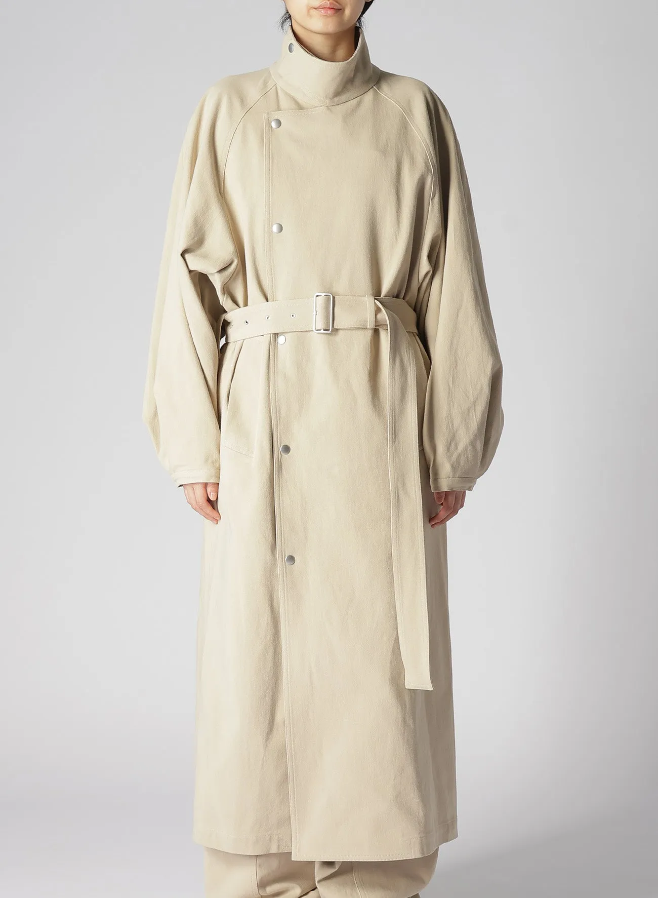HARD TWISTED COTTON SATIN TRENCH COAT sold by Yohji Yamamoto product image thumbnail 5