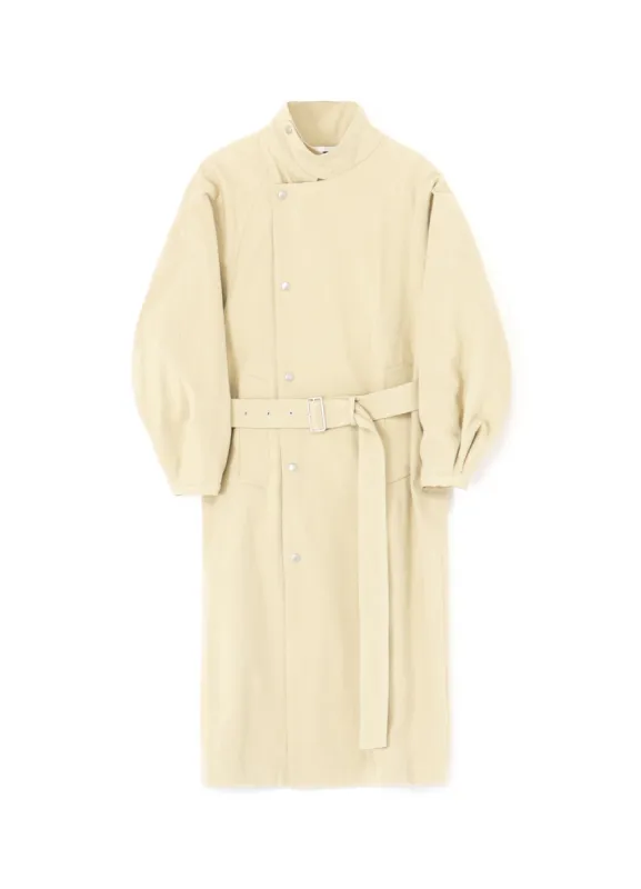 HARD TWISTED COTTON SATIN TRENCH COAT made by Yohji Yamamoto