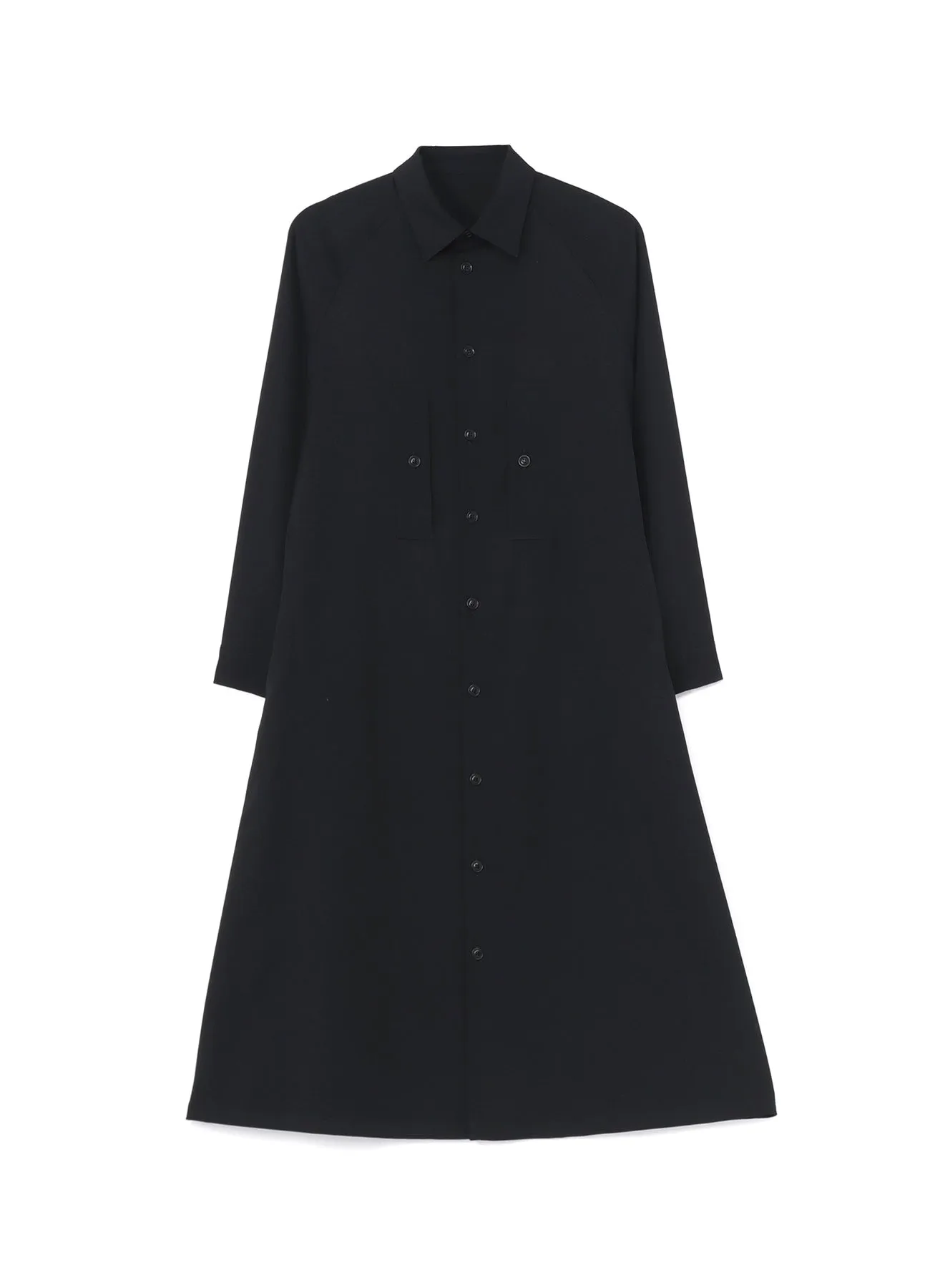 WOOL GABARDINE SHIRT DRESS sold by Yohji Yamamoto