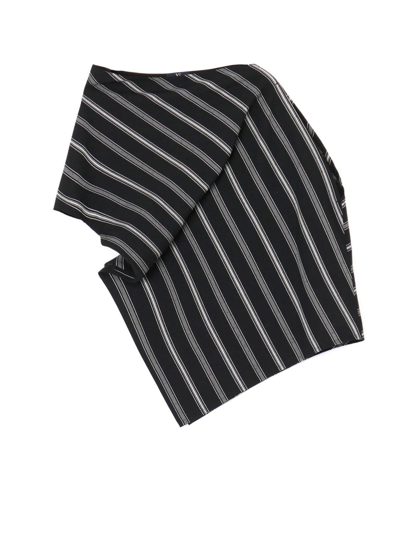 HARD TWISTED STRIPE CONVERTIBLE BLOUSE sold by Yohji Yamamoto