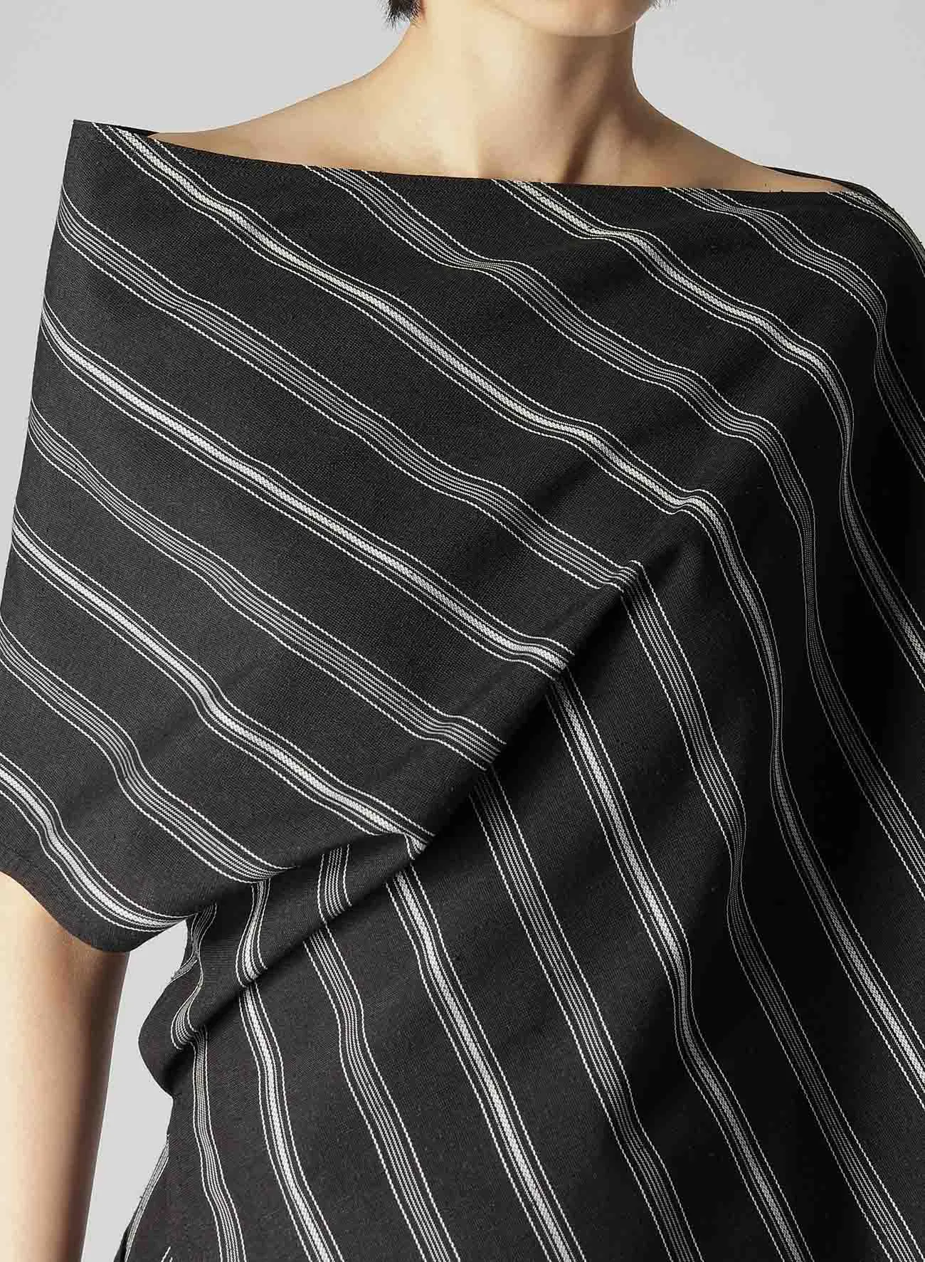 HARD TWISTED STRIPE CONVERTIBLE BLOUSE sold by Yohji Yamamoto product image thumbnail 5