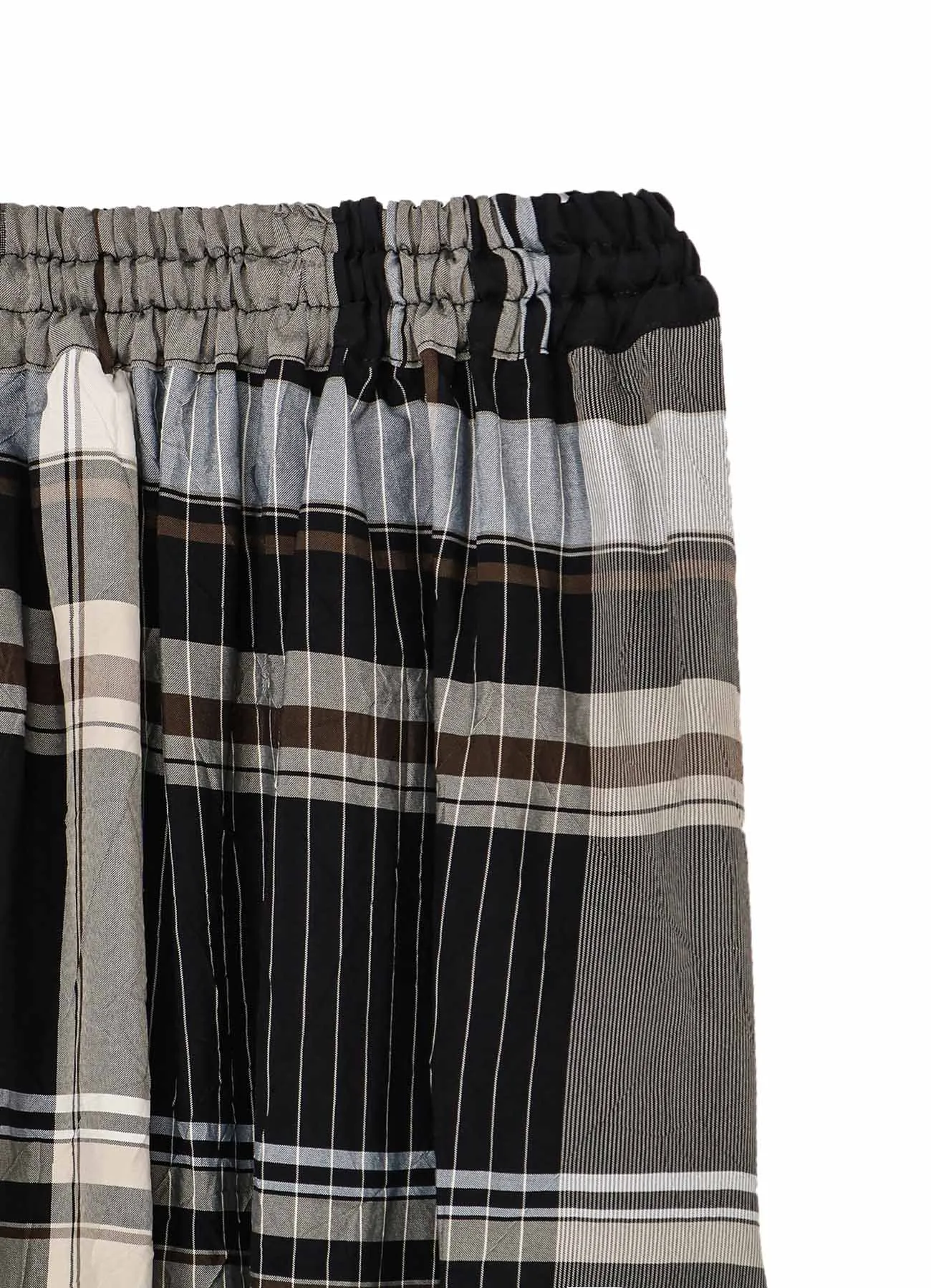RAYON WRINKLED PLAID SKIRT sold by Yohji Yamamoto product image thumbnail 4