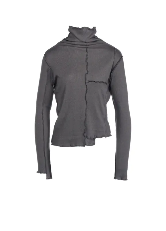 C/Ry RIB PATCHWORK HIGH NECK LONG SLEEVE T sold by Yohji Yamamoto