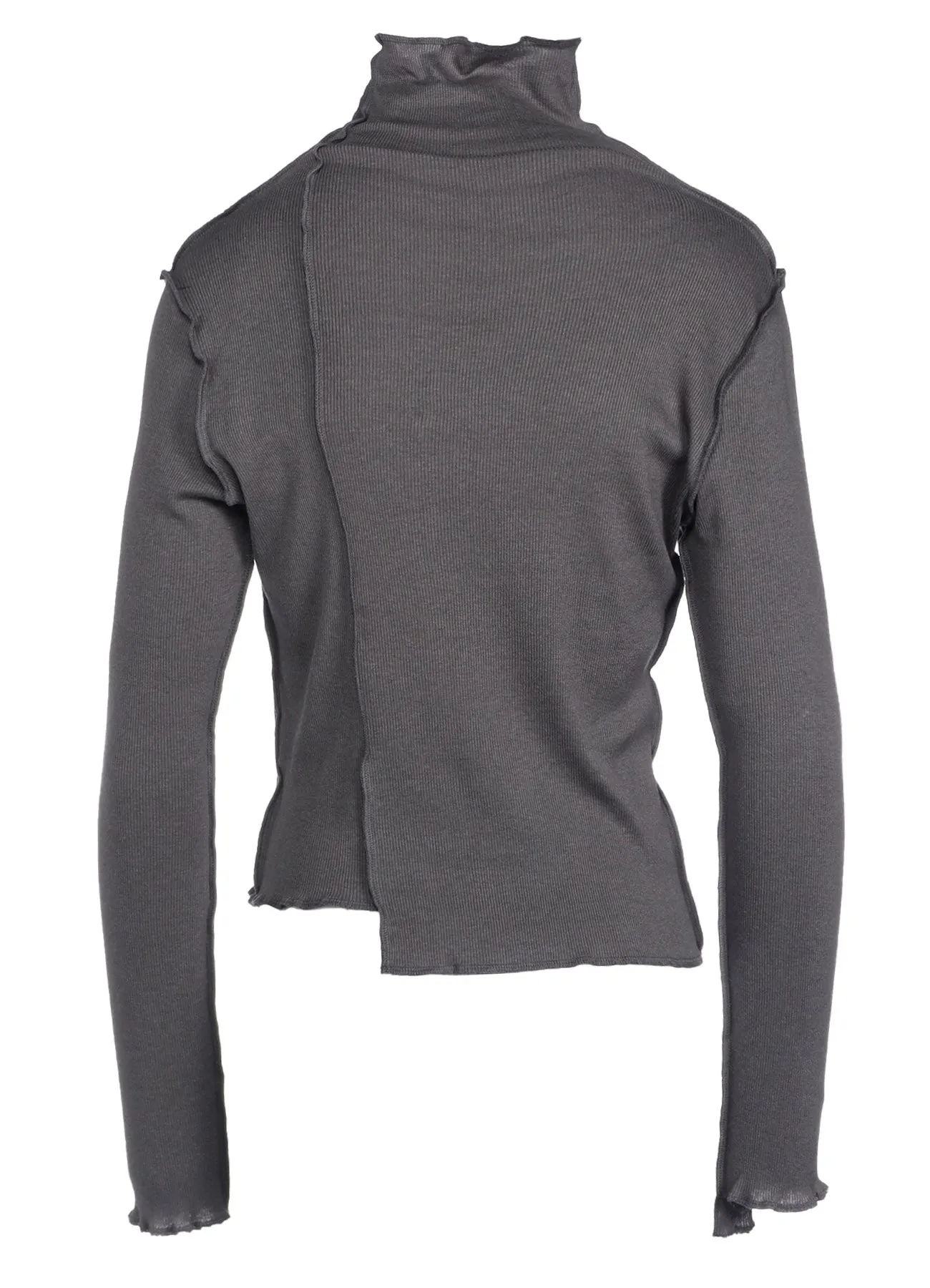 C/Ry RIB PATCHWORK HIGH NECK LONG SLEEVE T sold by Yohji Yamamoto product image thumbnail 3