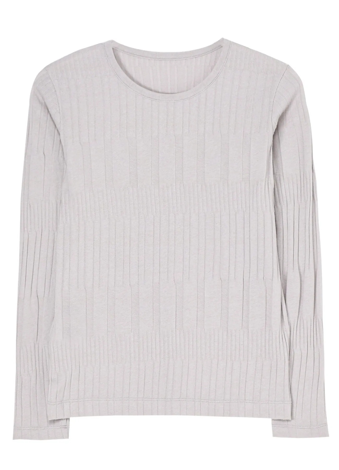 40/ COTTON HARD TWISTED WRINKLED RIBBED LONG SLEEVE T sold by Yohji Yamamoto product image thumbnail 2