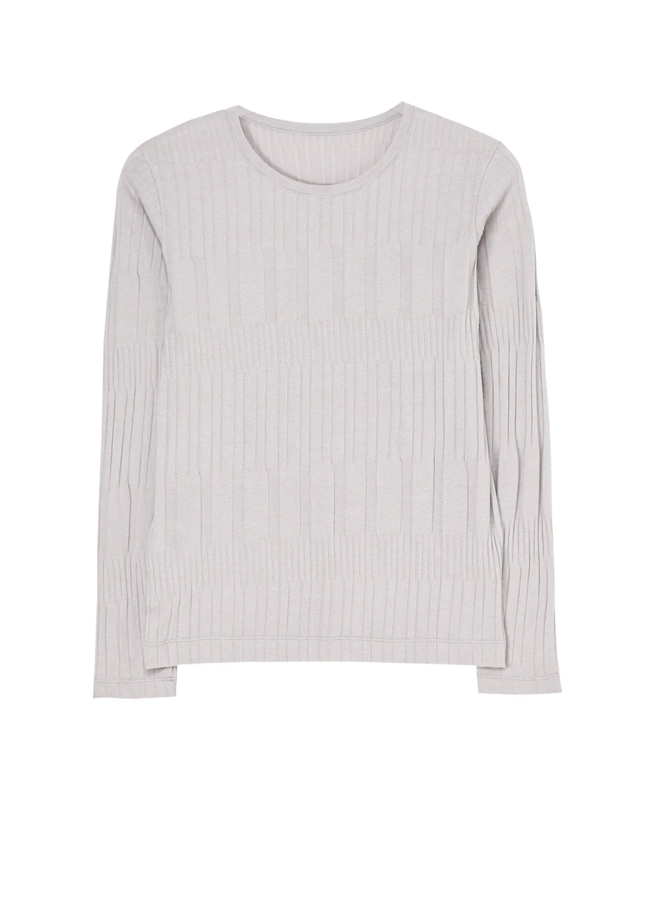 40/ COTTON HARD TWISTED WRINKLED RIBBED LONG SLEEVE T sold by Yohji Yamamoto