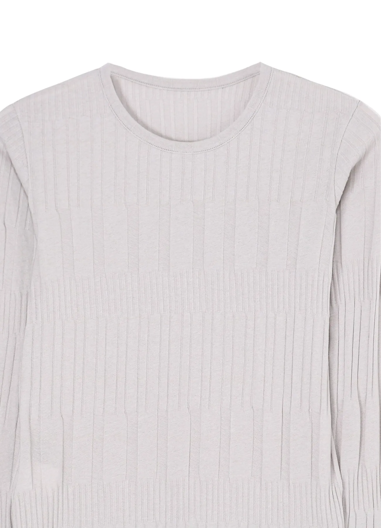 40/ COTTON HARD TWISTED WRINKLED RIBBED LONG SLEEVE T sold by Yohji Yamamoto product image thumbnail 4