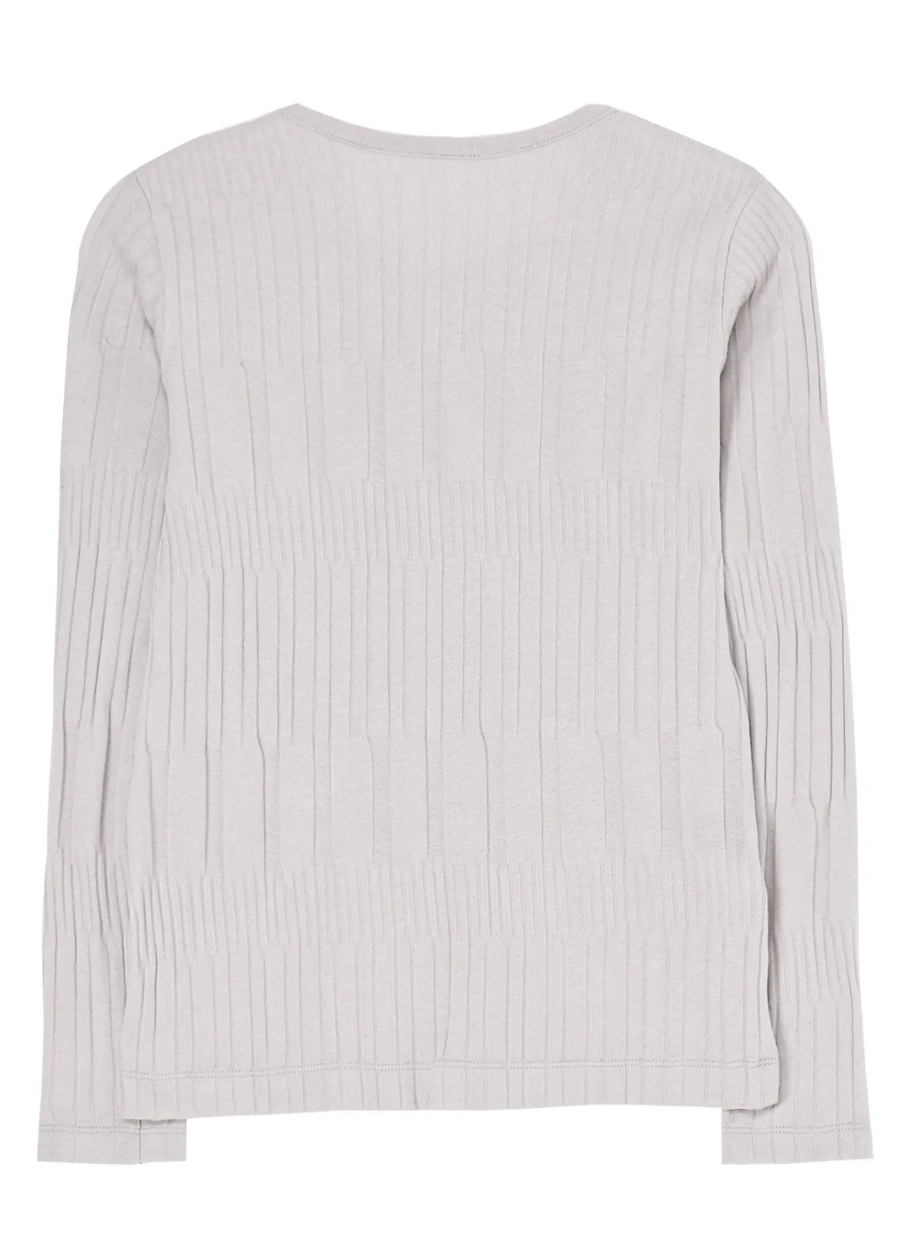 40/ COTTON HARD TWISTED WRINKLED RIBBED LONG SLEEVE T sold by Yohji Yamamoto product image thumbnail 3