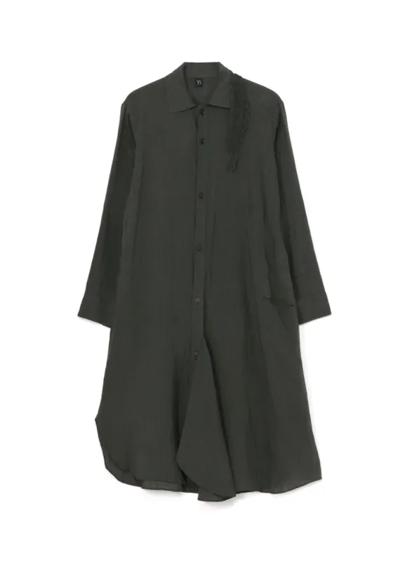 LINEN FRONT DRAPE SHIRTS DRESS sold by Yohji Yamamoto
