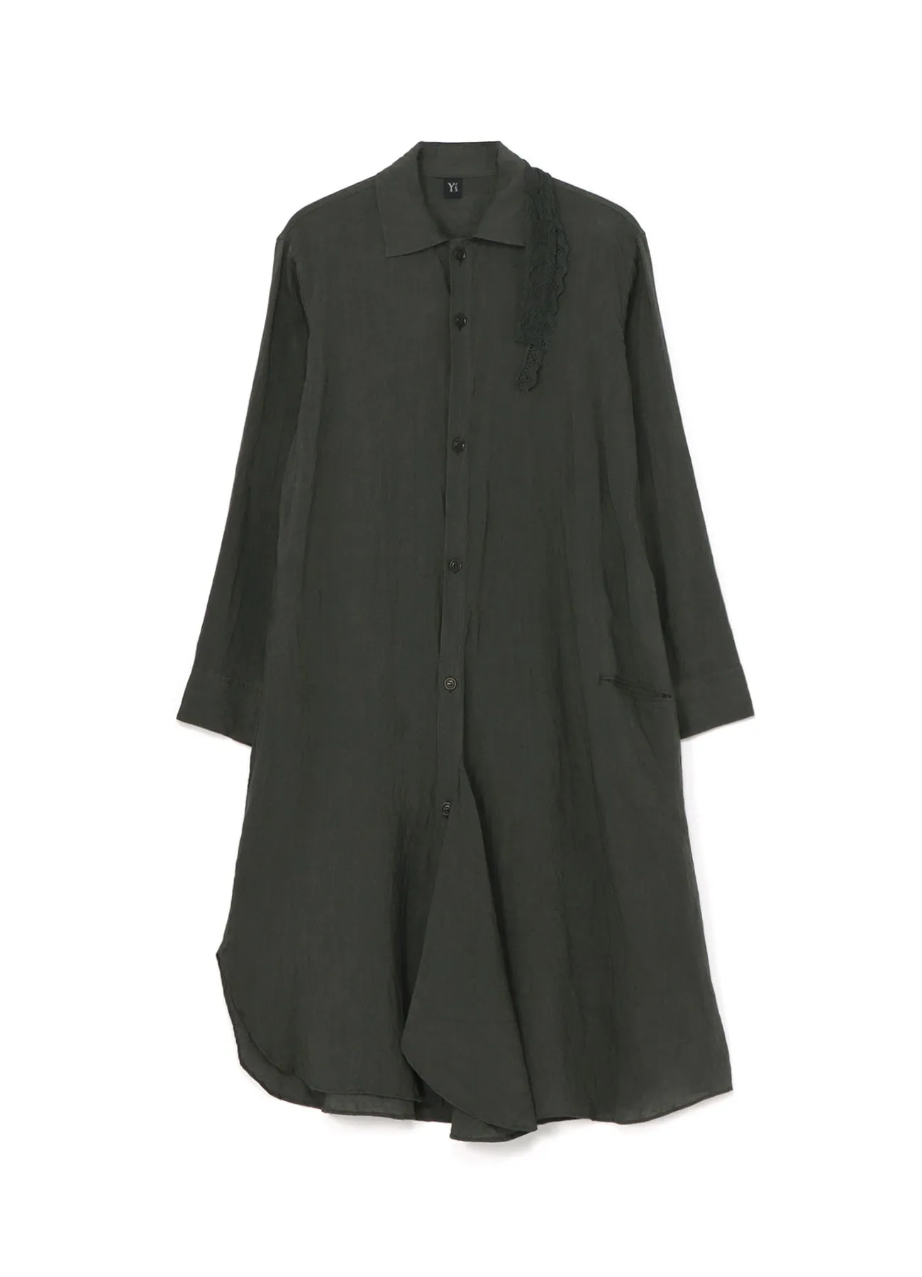 LINEN FRONT DRAPE SHIRTS DRESS sold by Yohji Yamamoto
