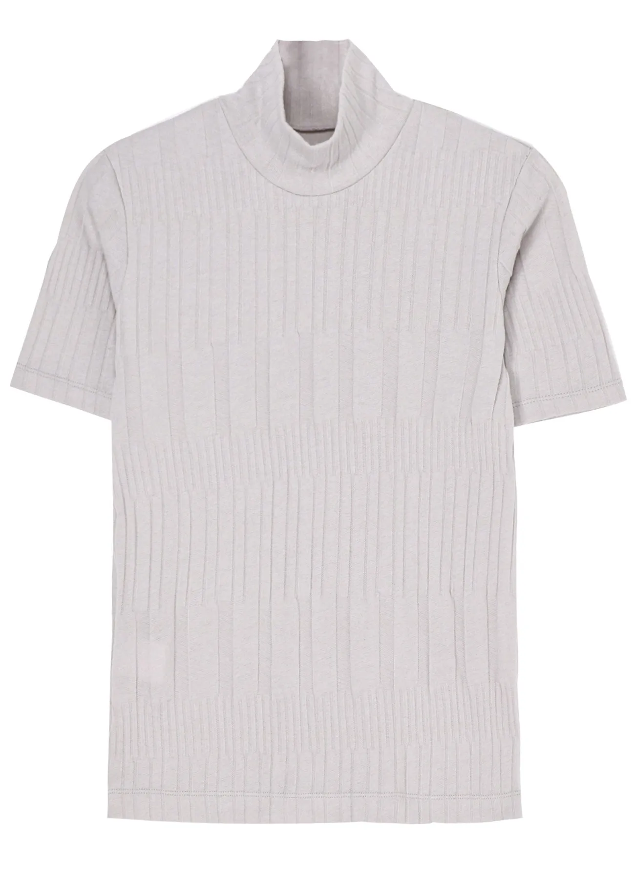 40/ COTTON HARD TWISTED WRINKLED RIBBED HIGH NECK HALF SLEEVE T sold by Yohji Yamamoto product image thumbnail 2