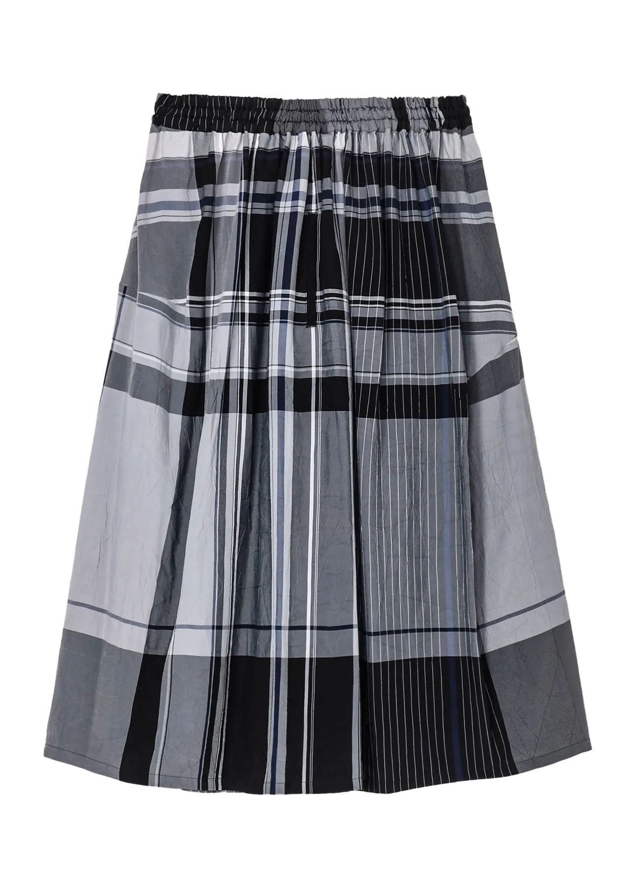 RAYON WRINKLED PLAID SKIRT sold by Yohji Yamamoto product image thumbnail 2