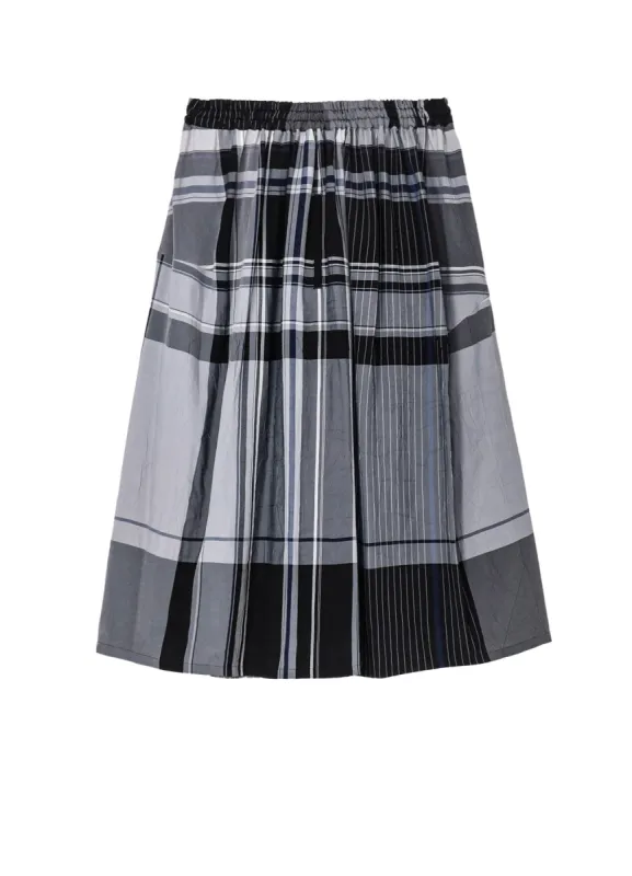 RAYON WRINKLED PLAID SKIRT sold by Yohji Yamamoto