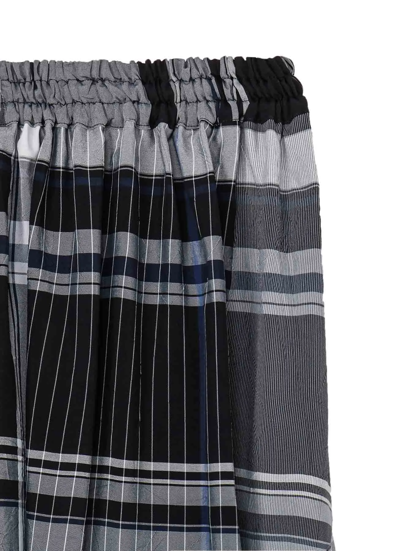 RAYON WRINKLED PLAID SKIRT sold by Yohji Yamamoto product image thumbnail 4