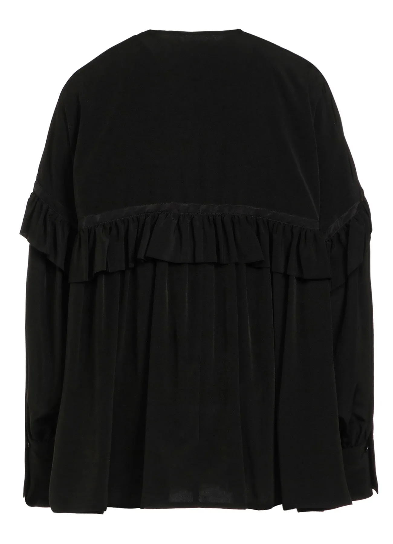 TRIACETATE/POLYESTER RUFFLED BLOUSON sold by Yohji Yamamoto product image thumbnail 3