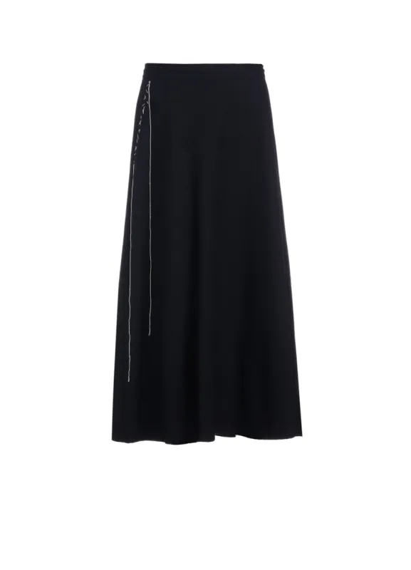 W/ FLANNEL HAND STITCHED ASYMMETRIC FLARE SKIRT sold by Yohji Yamamoto