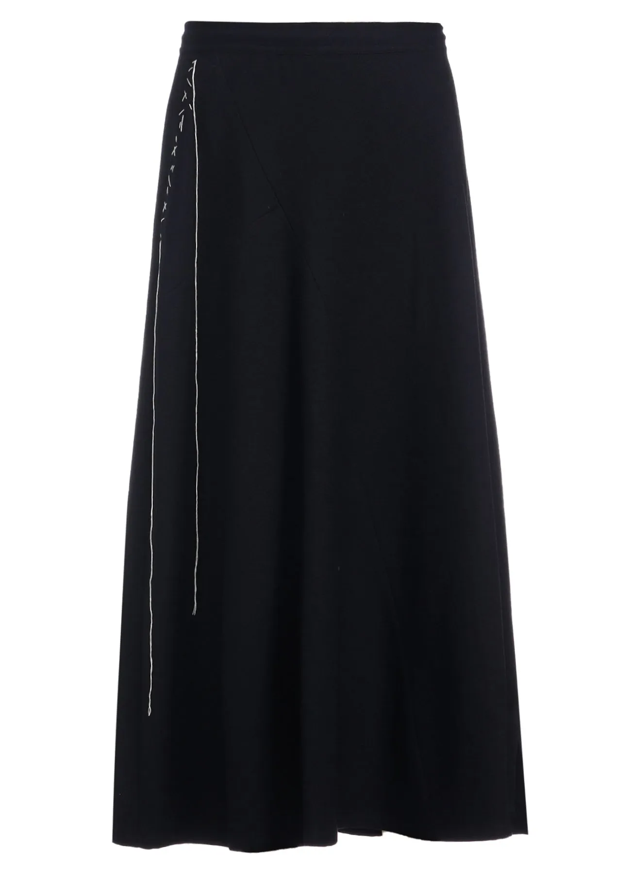 W/ FLANNEL HAND STITCHED ASYMMETRIC FLARE SKIRT sold by Yohji Yamamoto product image thumbnail 2