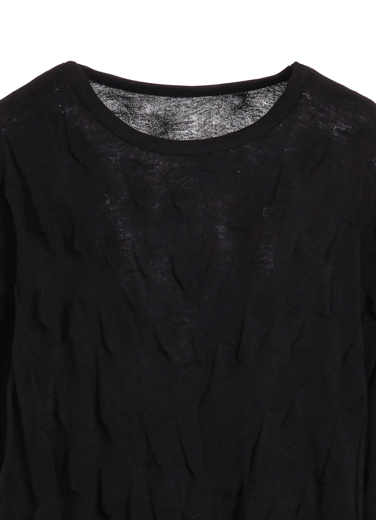 GEOMETRY LINKS STITCH STRIPED ASYMMETRIC OVERSIZED LONG SLEEVE T sold by Yohji Yamamoto product image thumbnail 4