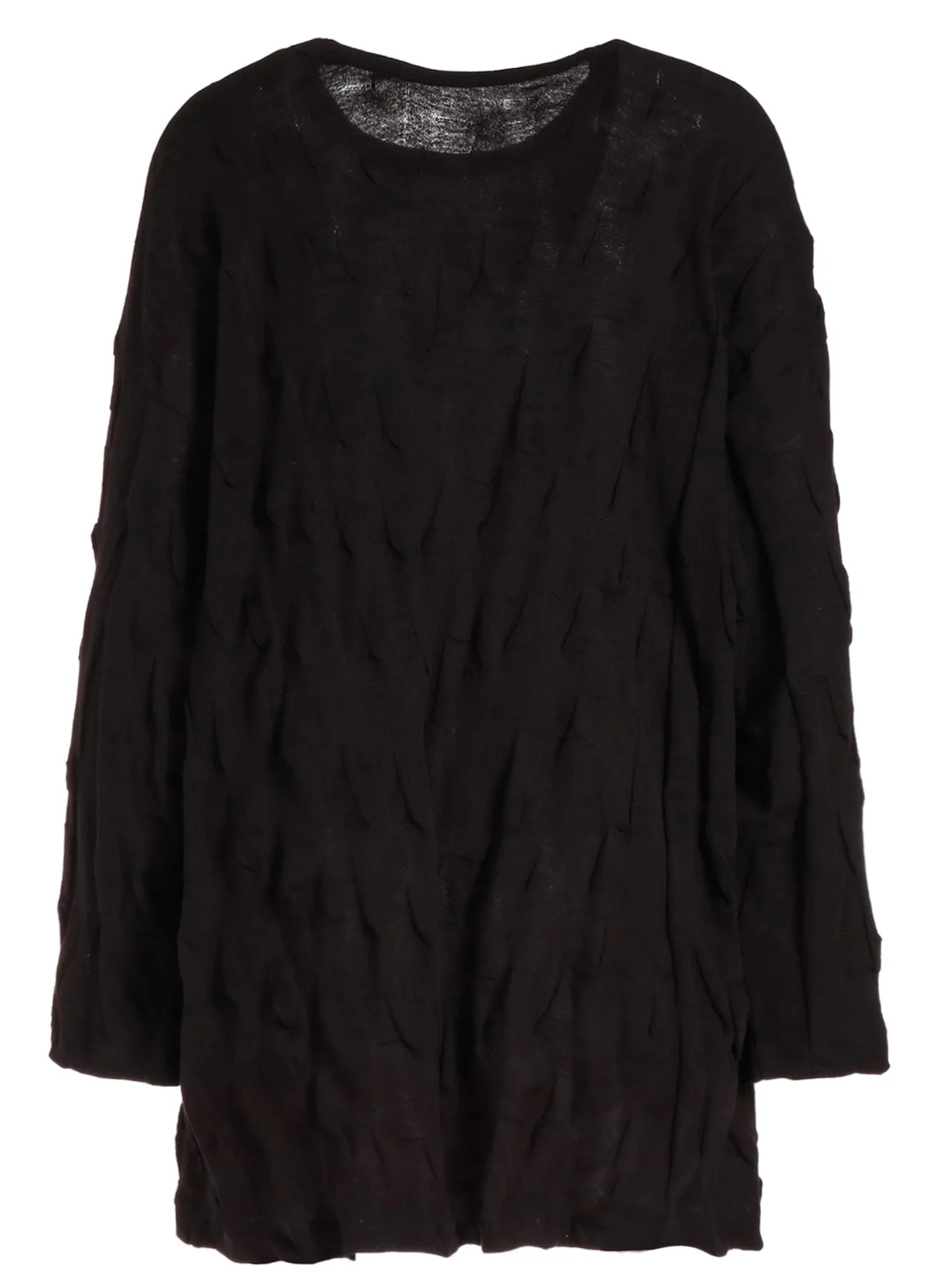 GEOMETRY LINKS STITCH STRIPED ASYMMETRIC OVERSIZED LONG SLEEVE T sold by Yohji Yamamoto product image thumbnail 3