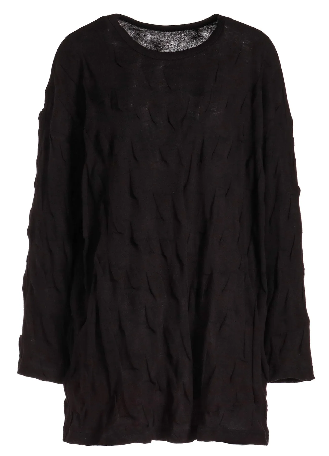 GEOMETRY LINKS STITCH STRIPED ASYMMETRIC OVERSIZED LONG SLEEVE T sold by Yohji Yamamoto product image thumbnail 2