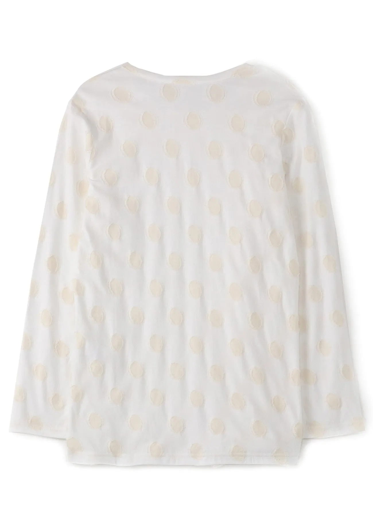 DOT CUT JACQUARD FLARE TUCK DRAPE T-SHIRT sold by Yohji Yamamoto product image thumbnail 3