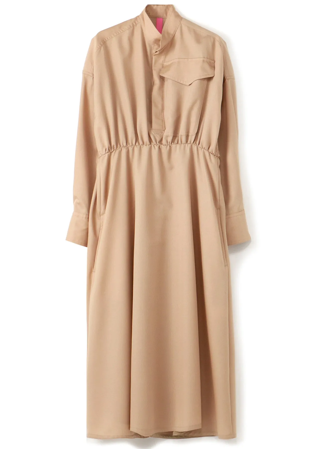 Y'sPINK WOOL MOHAIR GABARDINE GATHER DRESS sold by Yohji Yamamoto product image thumbnail 2