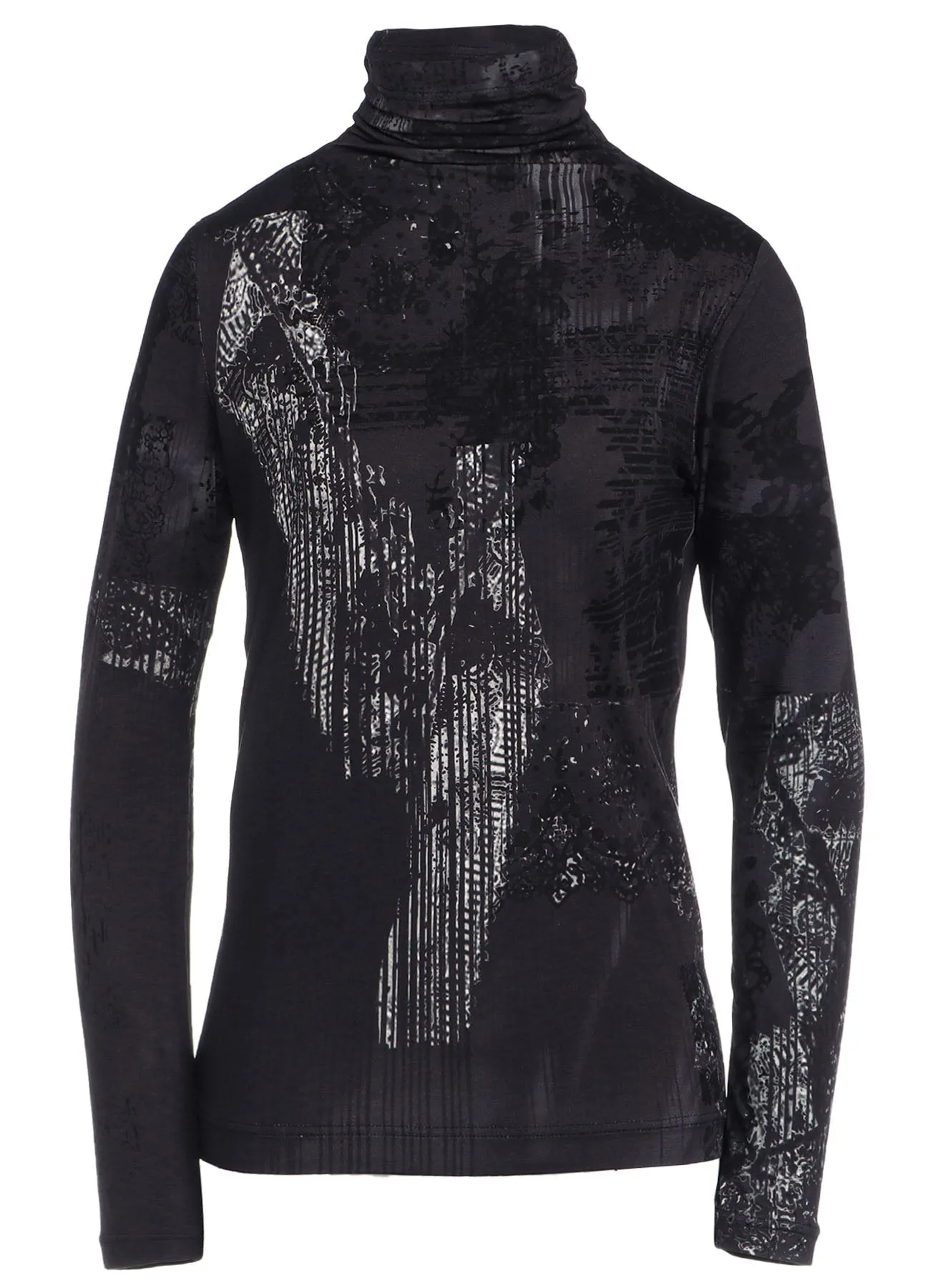 40/-RY JERSEY LACE DESIGN P HIGH NECK LONG SLEEVE T sold by Yohji Yamamoto product image thumbnail 2