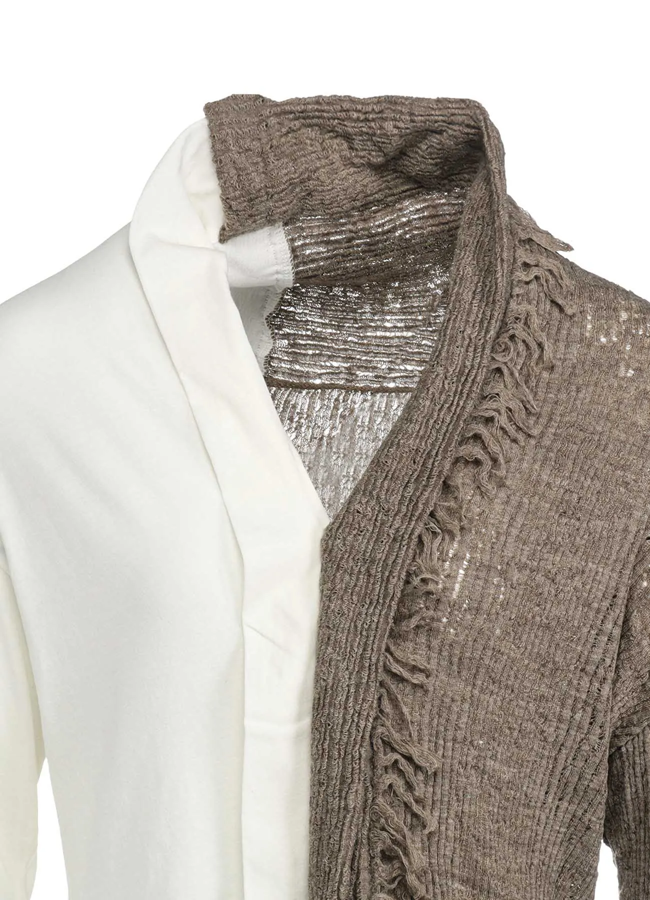 RANDOM RIB FRINGE PANEL CARDIGAN sold by Yohji Yamamoto product image thumbnail 5