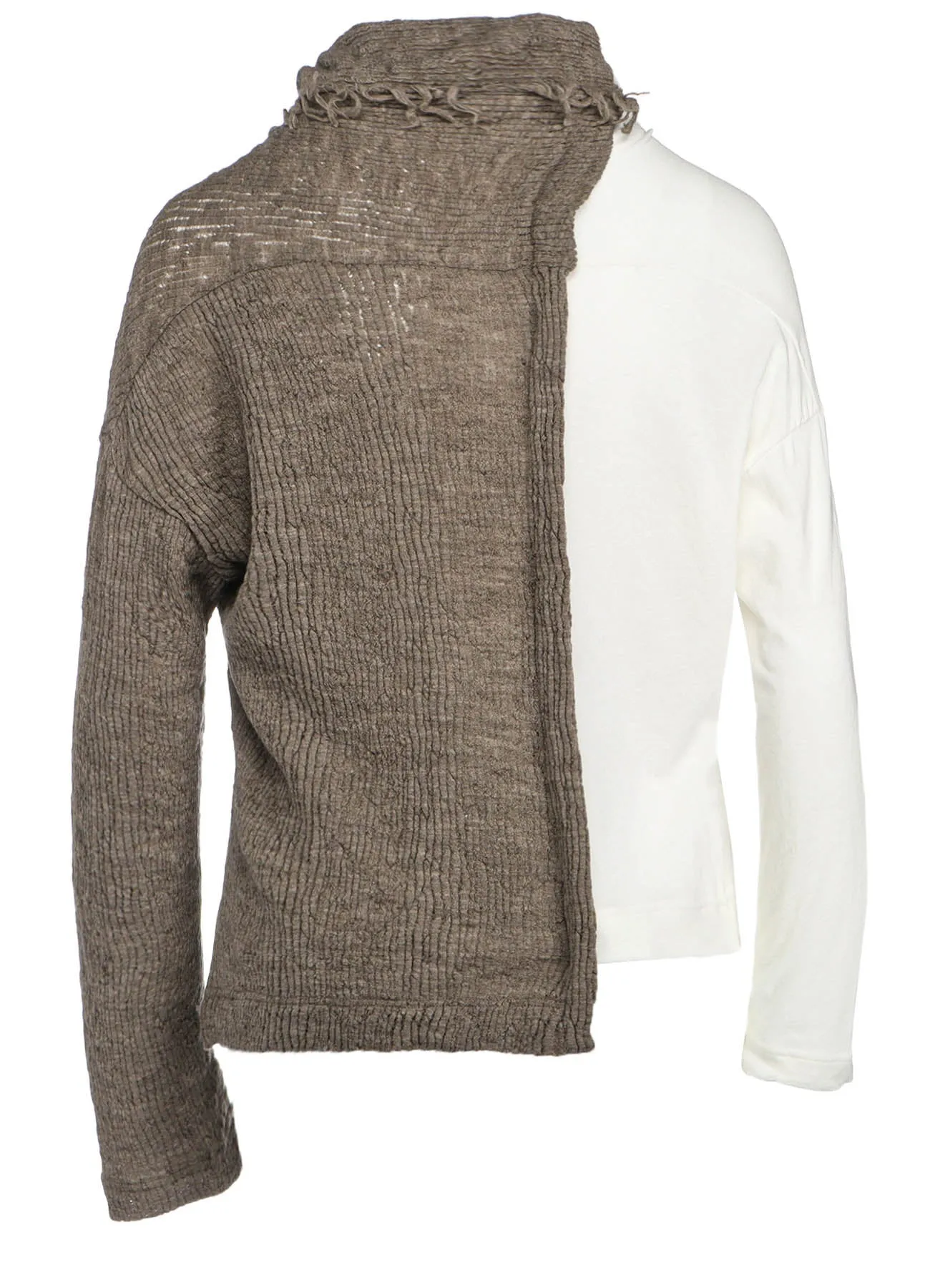 RANDOM RIB FRINGE PANEL CARDIGAN sold by Yohji Yamamoto product image thumbnail 4