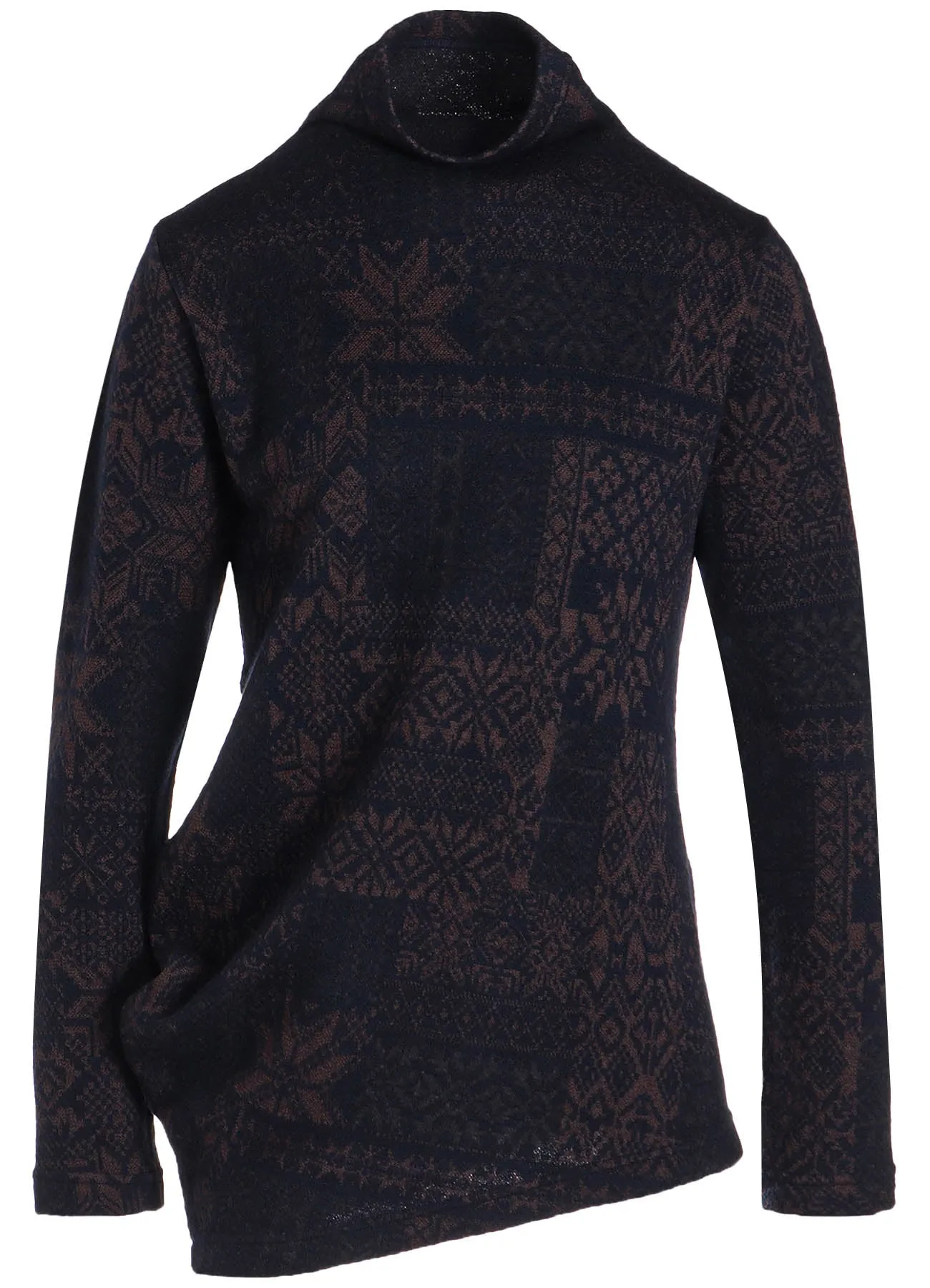 SNOW PATCHWORK W JACQUARD HIGH NECK T sold by Yohji Yamamoto product image thumbnail 2