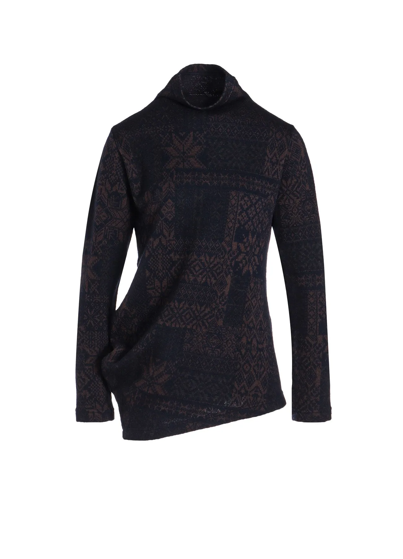 SNOW PATCHWORK W JACQUARD HIGH NECK T sold by Yohji Yamamoto