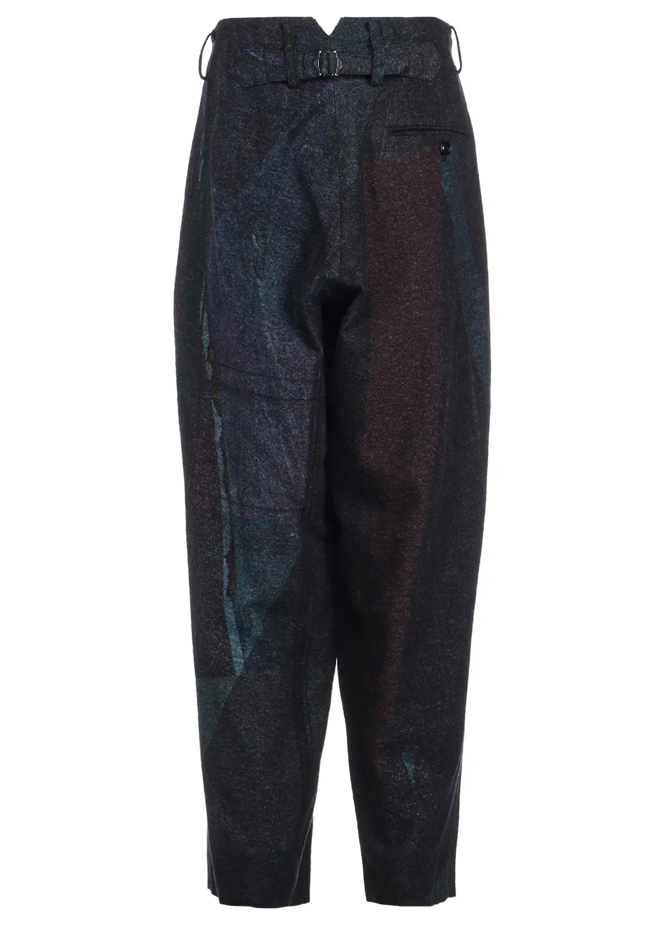 RAISED C/W TWILL PEALED CHECK PT DOUBLE TUCK WIDE PANTS sold by Yohji Yamamoto product image thumbnail 4