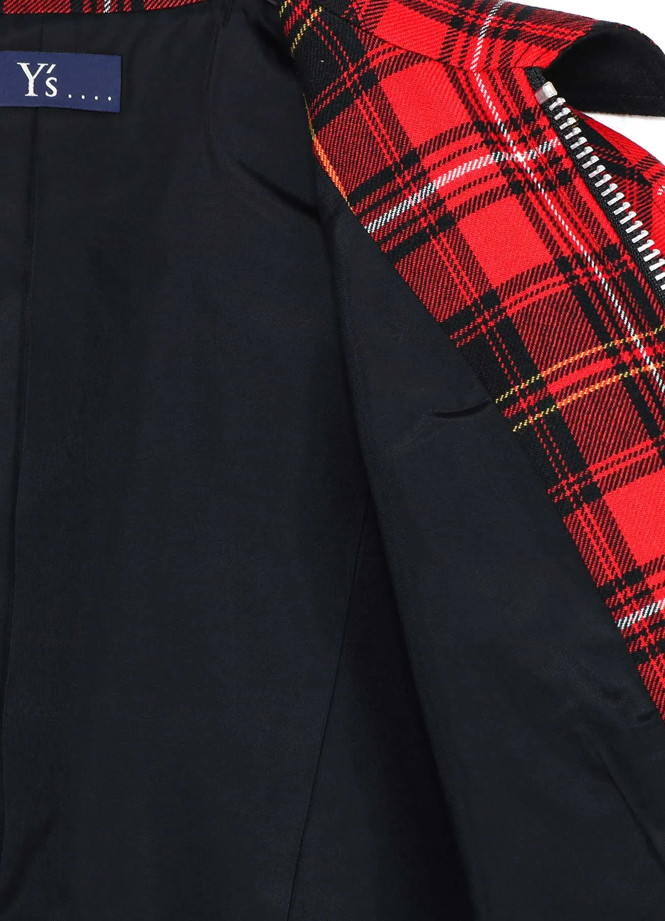 TARTAN CHECK PANEL BLOUSON sold by Yohji Yamamoto product image thumbnail 4