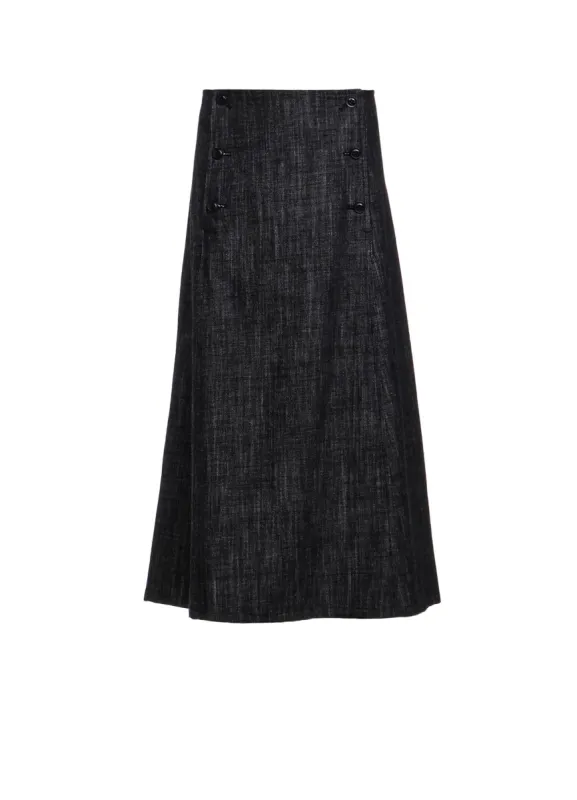 8OZ SOFT DENIM BACK LACE UP SAILOR SKIRT sold by Yohji Yamamoto